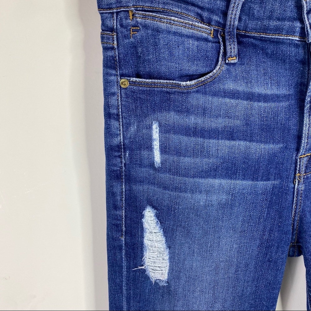 Frame Distressed Le High Skinny Jeans Size 26 - Picture 6 of 16